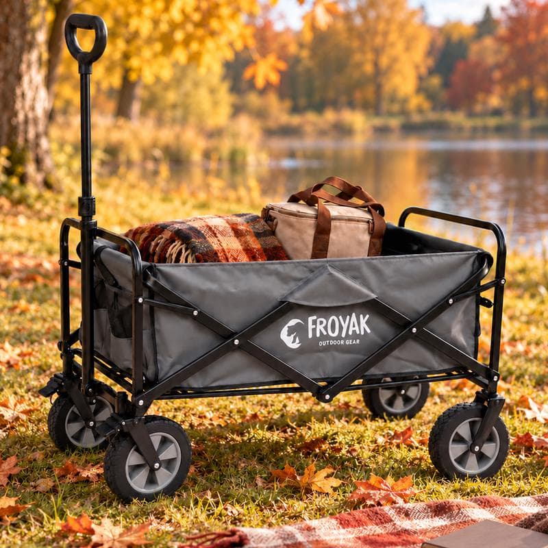 Chariot de plage pliable