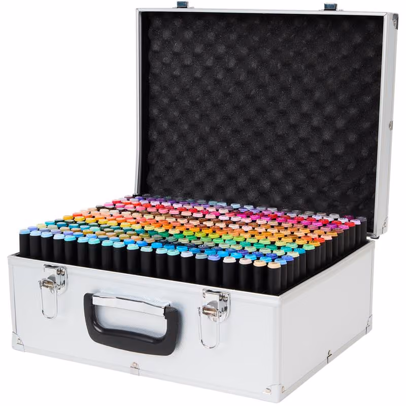 Coffret de marqueurs à alcool à double pointe XXXL DécoTime - 300 marqueurs