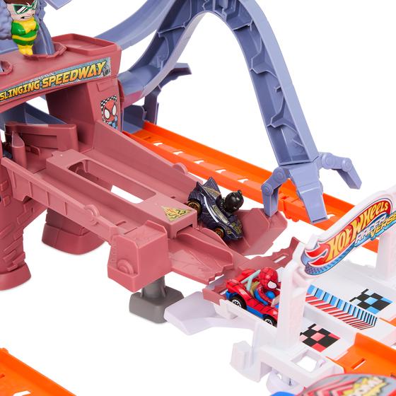 Circuit Hot Wheels Racerverse Spider-Man avec Black Panther