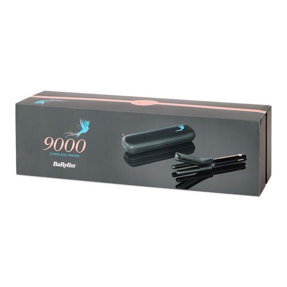 BaByliss 9000 Cordless Waver curling iron packaging