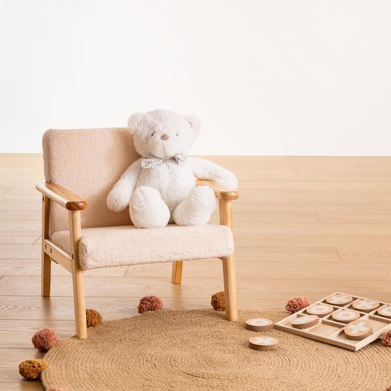 Teddy kids' chair with armrests - styled with teddy bear