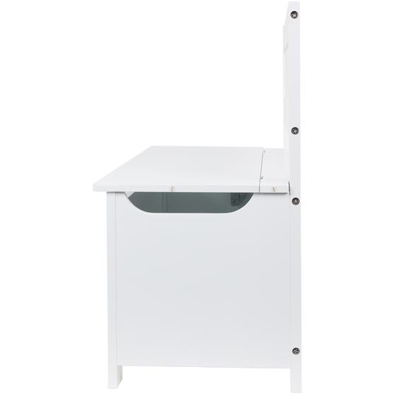Toy storage bench - side view