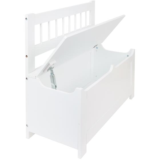 Toy storage bench - open