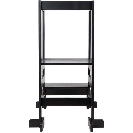 Wooden learning tower - black - for children