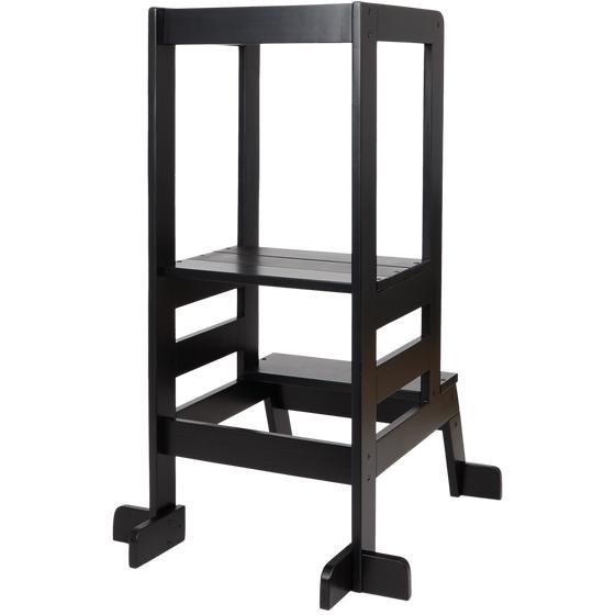 Front of wooden learning tower - black