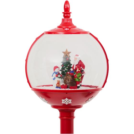 Christmas floor lamp with snow, light and sound