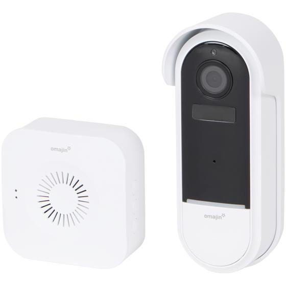 Omajin draadloze videodeurbel - wit OVD-01-EU | incl. gong | wifi | IP65