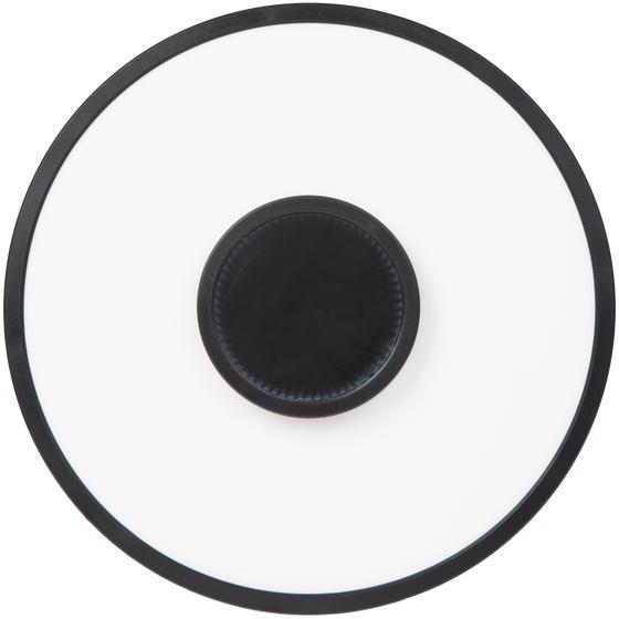 Round LED infinity tunnel ceiling light - black - switched off