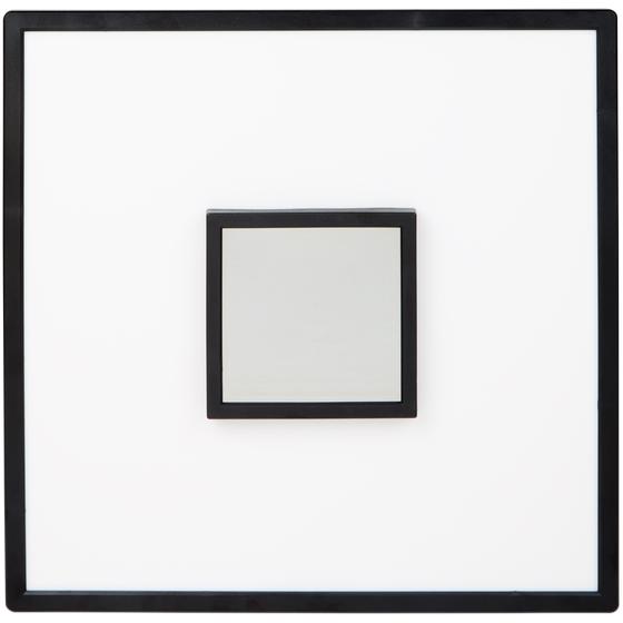 Square LED infinity ceiling light - black - switched off