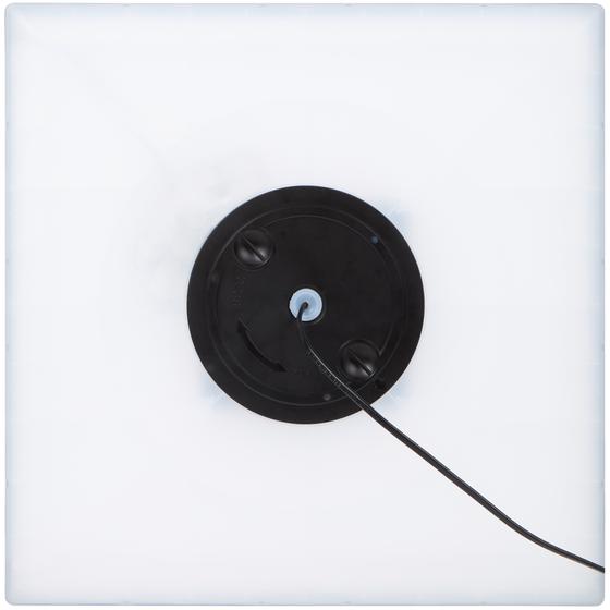 Square LED infinity ceiling light - black - back view