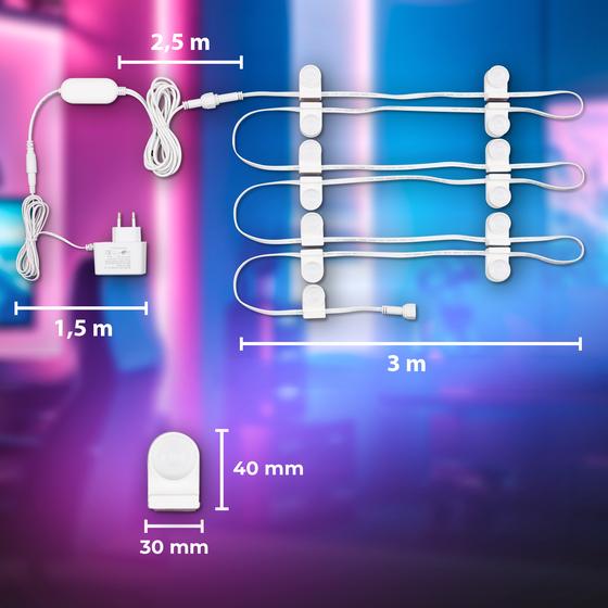 Muziekgevoelig ledverlichtingssnoer - afmetingen