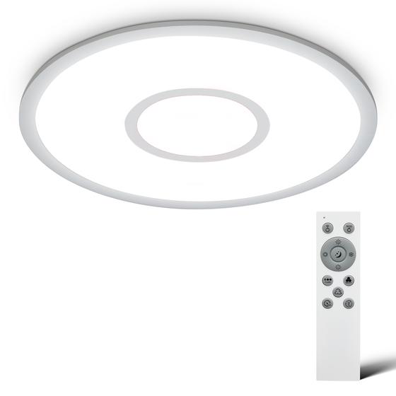 Panneau LED rond avec télécommande et lumière blanche