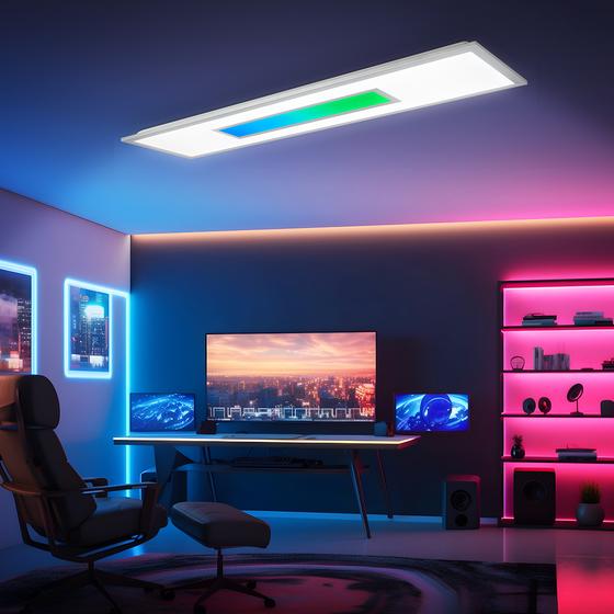 Panneau LED rectangle avec télécommande