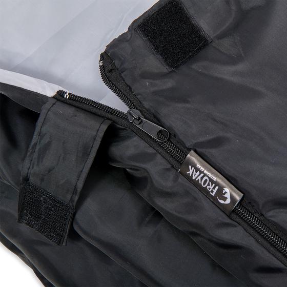 Zipper of the Froyak sleeping bag on two sides