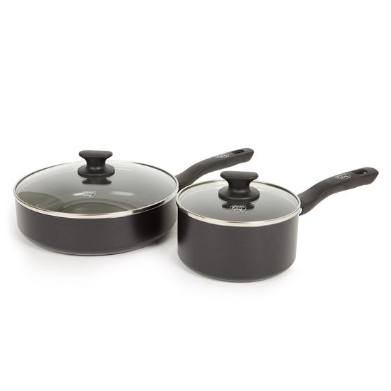 Greenchef 14-piece pan set - 2 pans with lids