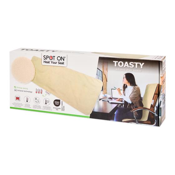 Spot On infrared chair warmer Toasty - Cream white in packaging