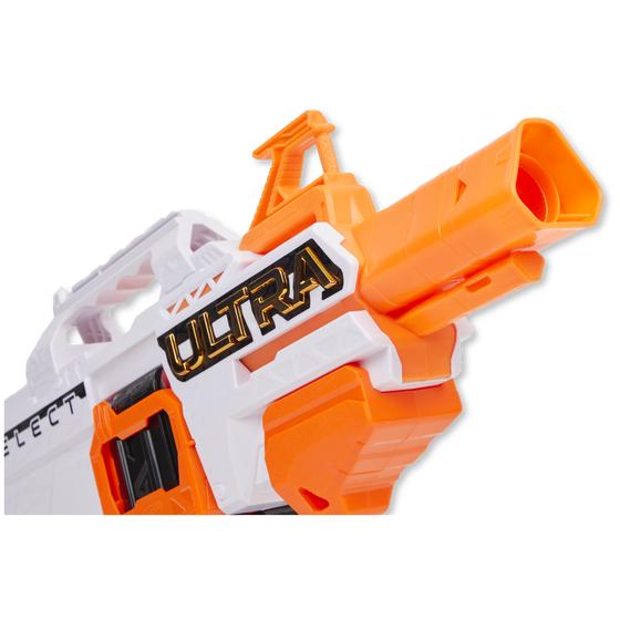 The barrel of the NERF Ultra Select Blaster