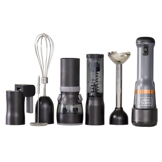 Black & Decker draadloze staafmixer 9-in-1 | Type: BCKM1016KSG | 9‑delig 