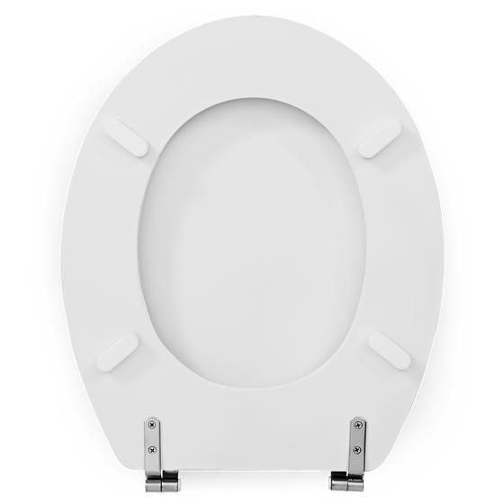 Toilet seat white bottom