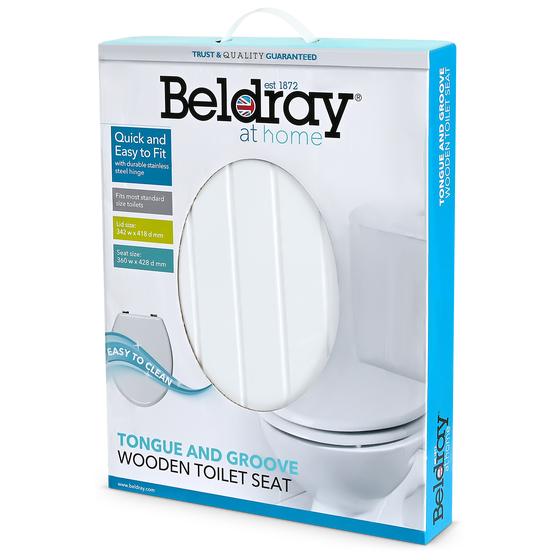 Packaging Beldray toilet seat white