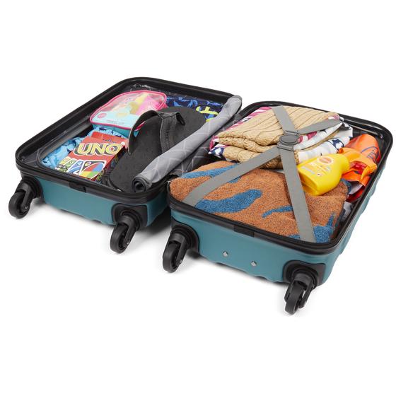 children's suitcase Dino inside filled with stuff