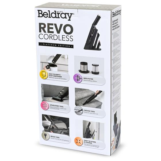 Beldray handheld vacuum cleaner packaging back