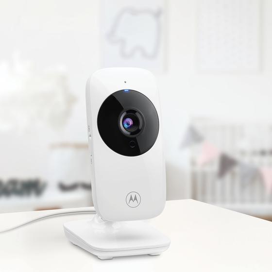 Motorola video baby monitor in use in baby room