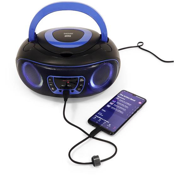 Lecteur CD Bluetooth avec smartphone branché