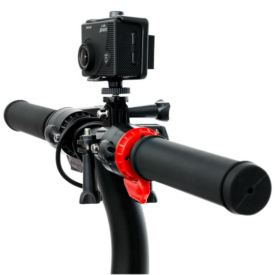 Denver actioncam mounted on bicycle handlebar