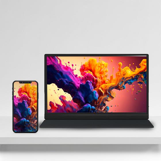 Denver portable monitor - 15.6 inch - smartphone connected to monitor