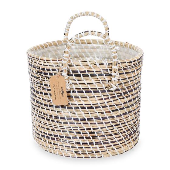 Seagrass plant basket - reverse with label