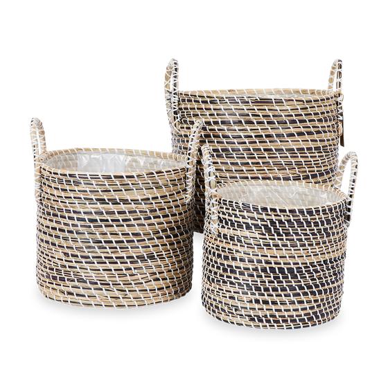 Seagrass plant baskets - front view
