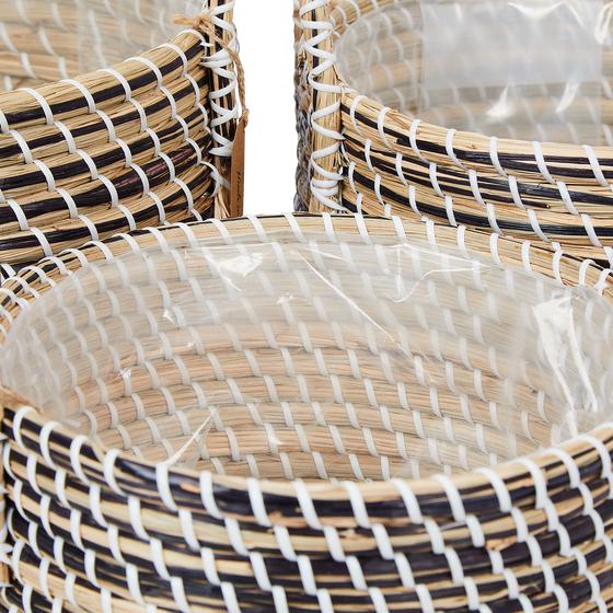 Seagrass plant baskets - close-up