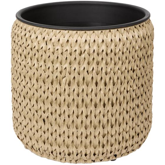 Set of 2 short plant pots - natural - large pot