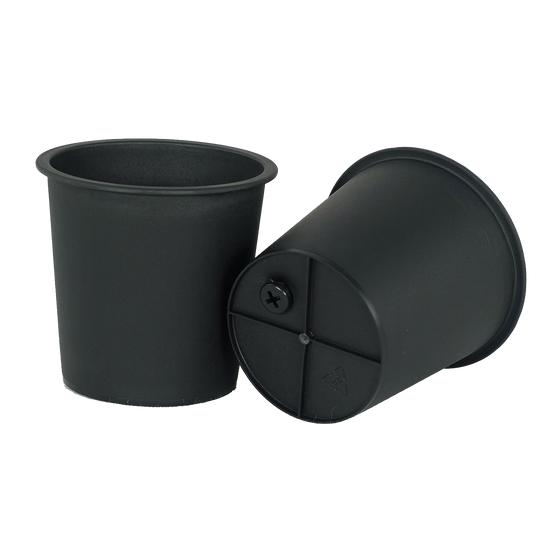 Set of 2 short plant pots - natural - inner pots