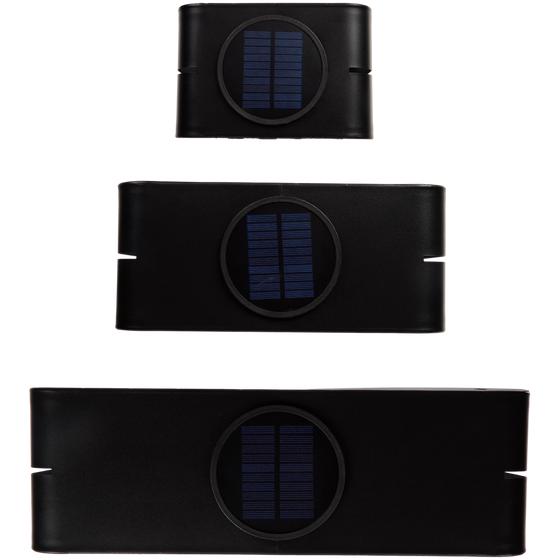Wall planter set with solar lighting - solar cells