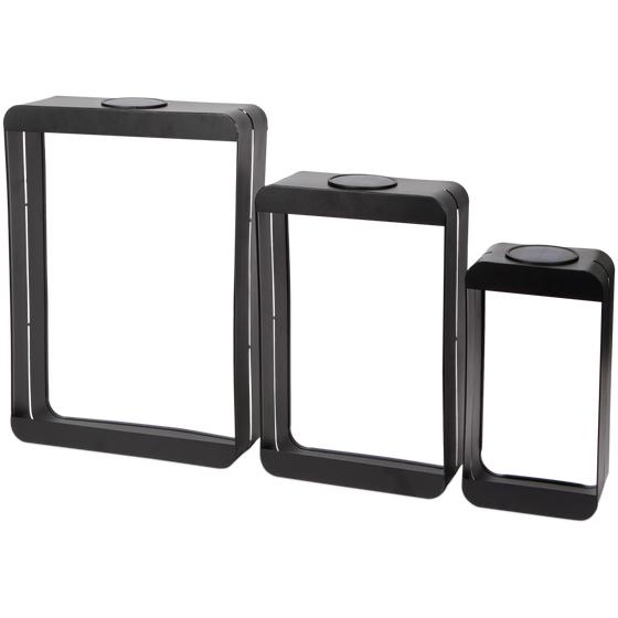 Wall planter set with solar lighting 3-piece | S-M-L