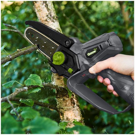 Prune small branches in the garden with the cordless handsaw