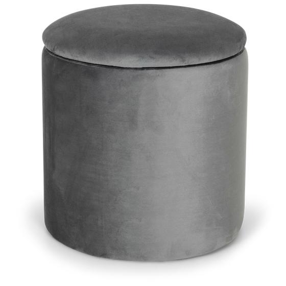 Pouffe anthracite from the side