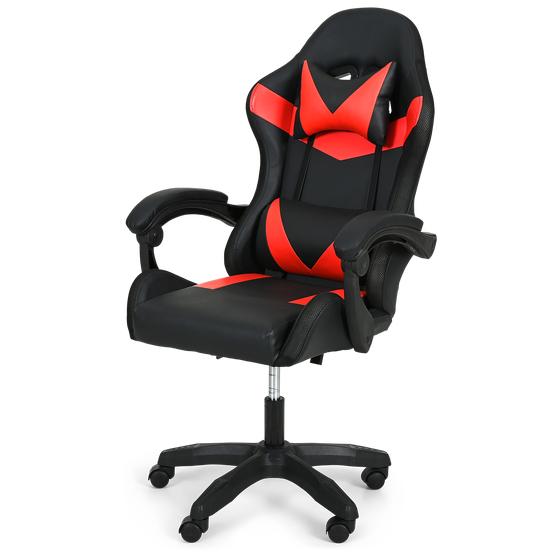 Chaise gaming rouge vue de côté