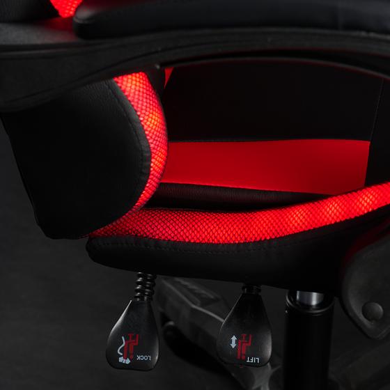 Gaming chair Red with LED control