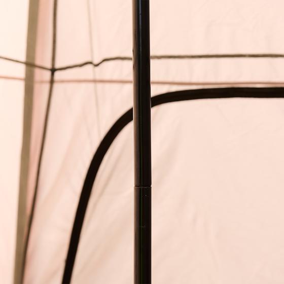 Glamping tipi tent - inside pole close-up