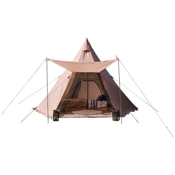 Glamping tipi tent - open front-view