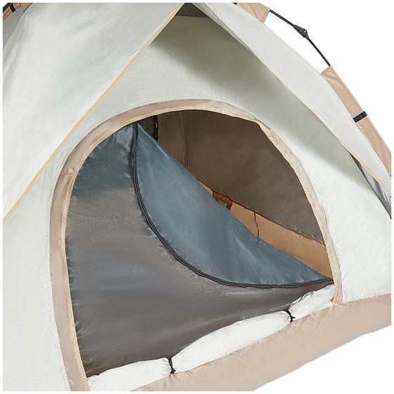 Easy pop-up tent hordeur half open