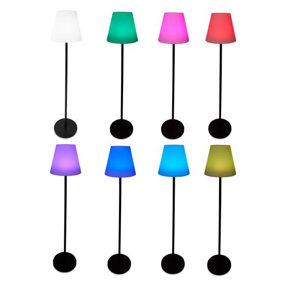 Lampadaire solaire LED avec 16 couleurs d'éclairage