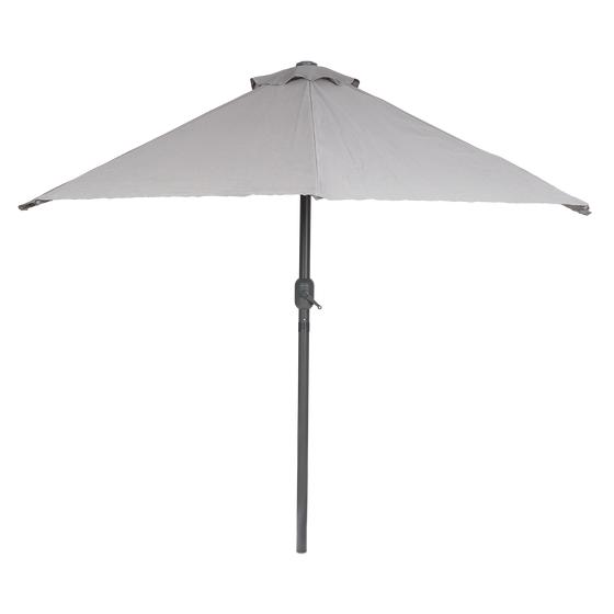 Demi-parasol pour balcon gris