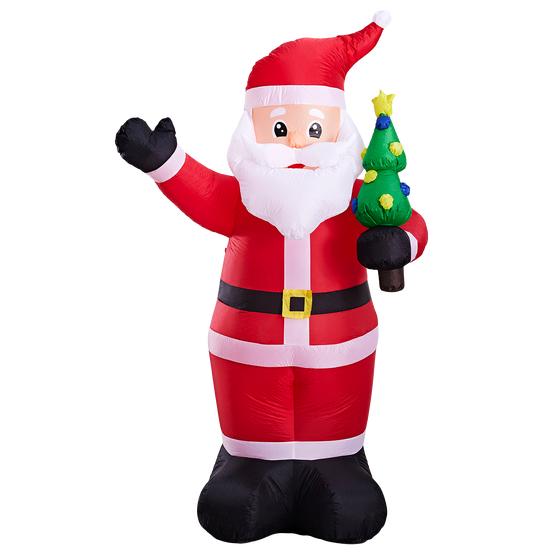 Santa inflatable 240cm with flash lights met licht uit