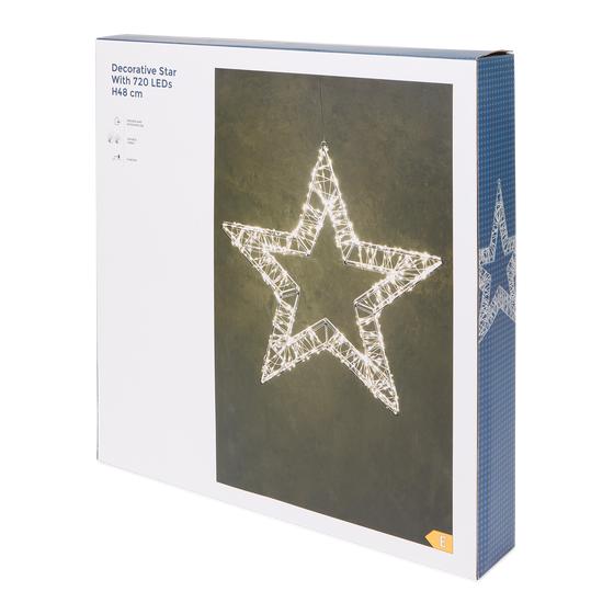 Christmas star with 720 LED lights in packaging