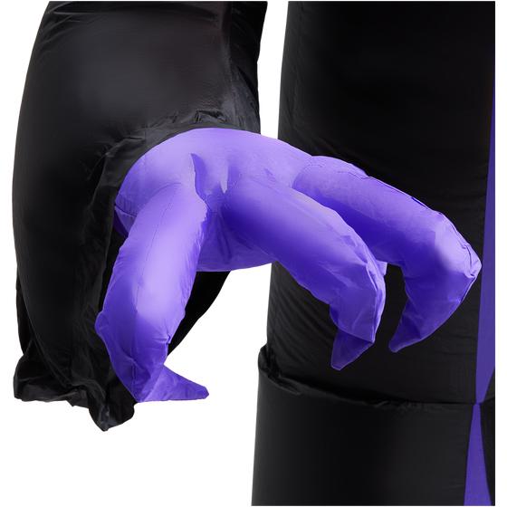 Inflatable Halloween pumpkin man - close-up of claw