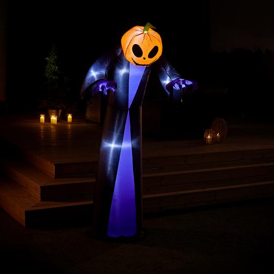 Inflatable Halloween pumpkin man - used outside